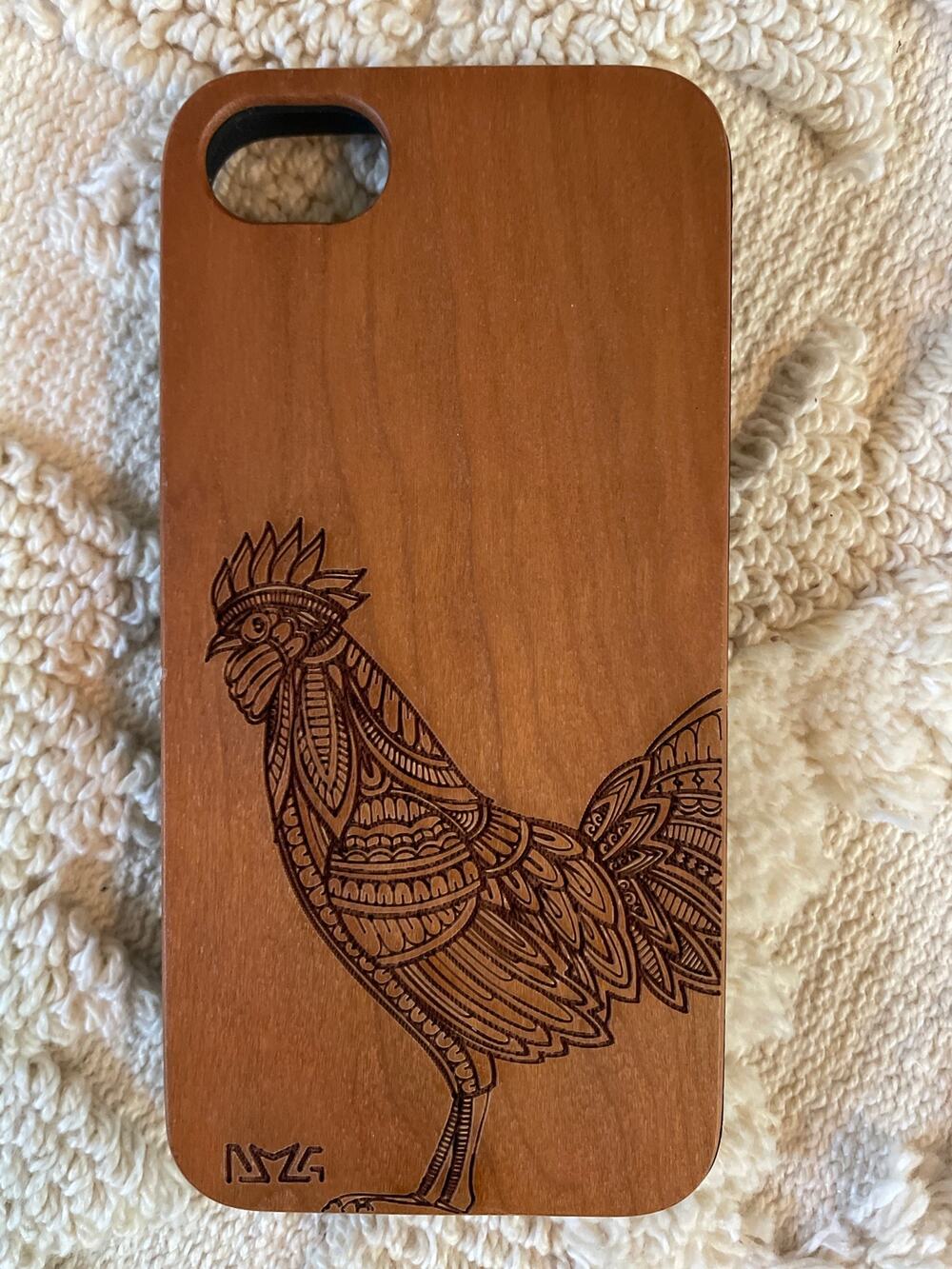 Diamond Wood Hawaii Phone Case Rooster